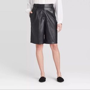 Prologue Faux Leather Shorts